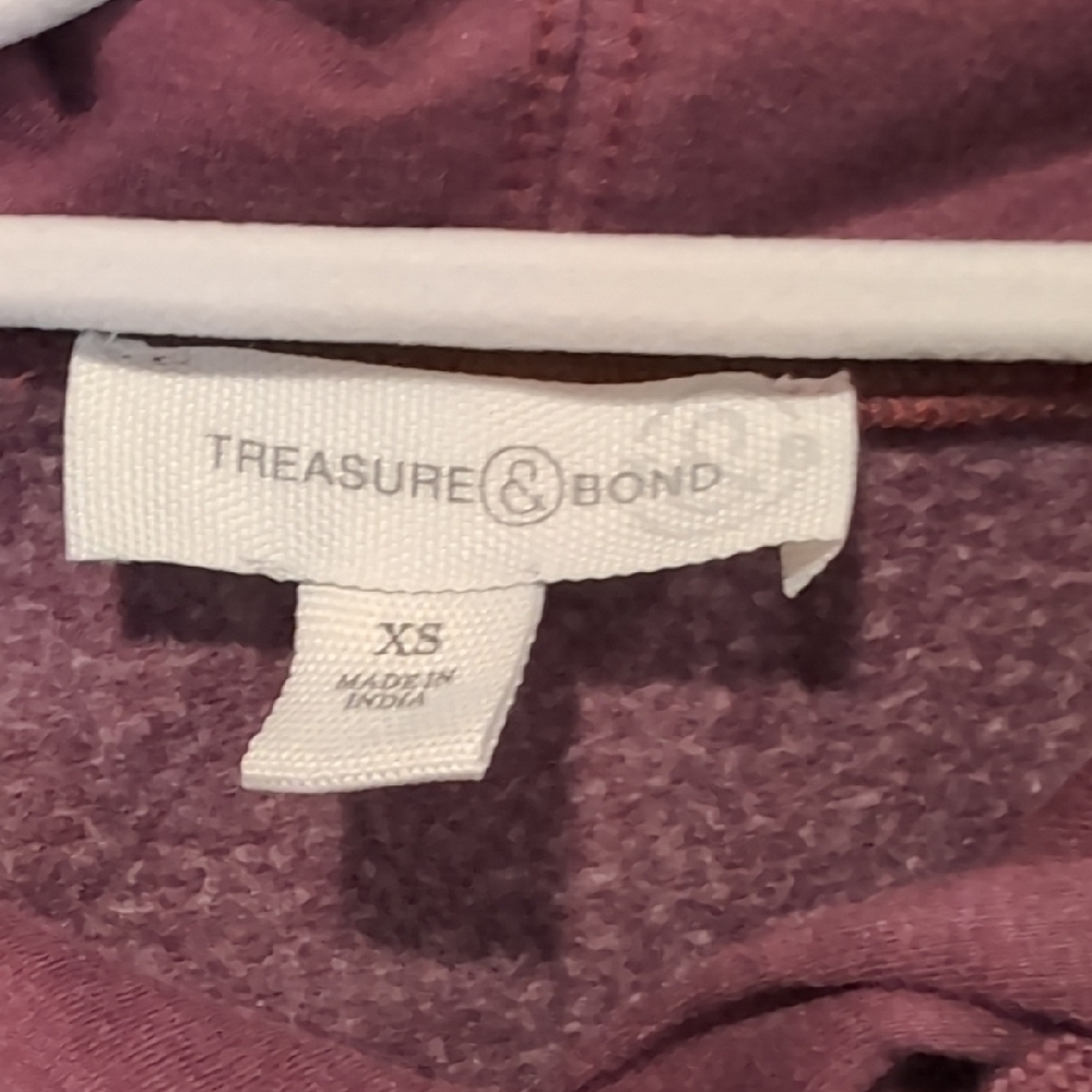 Treasure & Bond Purple Hoodie Soft Sweatshirt - Picture 2 of 5